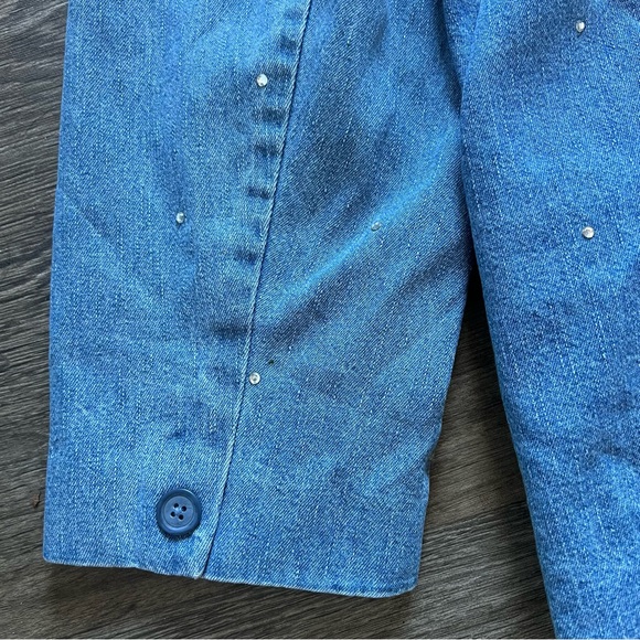 NWT Quacker Factory Rhinestone Embellished Lined Denim Jean Jacket size 2X - Picture 4 of 8